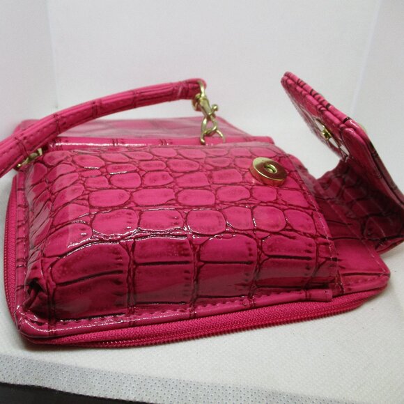 Pink Embossed Wallet Cellphone Case Cigarette Case Wristlet Photo Credit Card - Picture 9 of 12